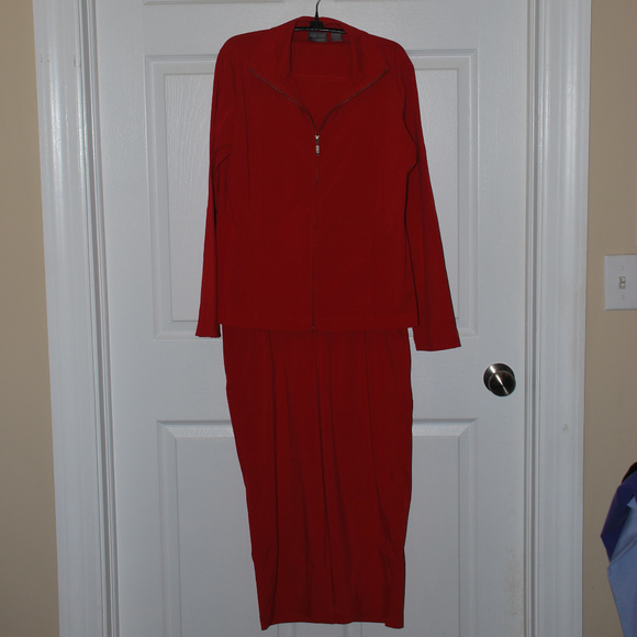 Chico's 2 pc red pant suit - Picture 1 of 4